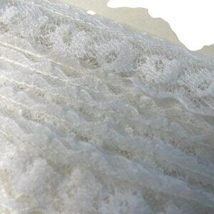 Vintage Scallop Lace White Trim Edging Sewing Junk Journaling Scrapbooking u